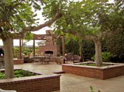 Landscape Design Brick Fireplace in Point Loma, San Diego